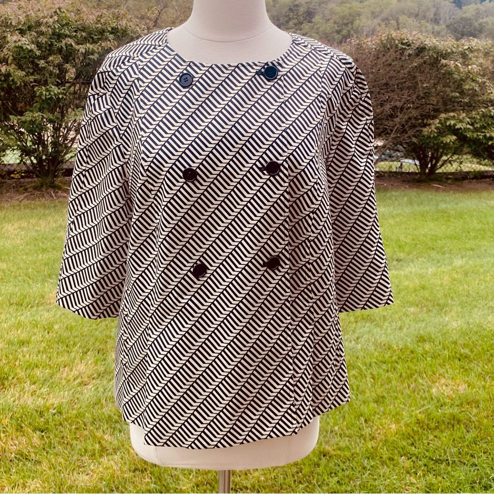 Calvin Klein Geometric Print Plus Size Jacket - image 4